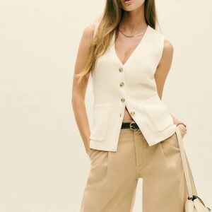 Reformation- Faye Cotton Sweater Vest